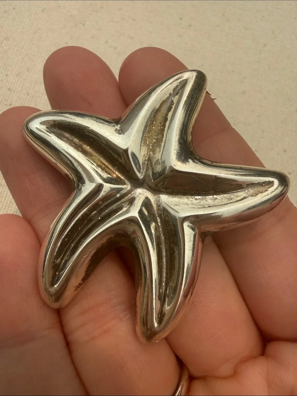 Sterling Silver 925 Thailand Starfish Brooch